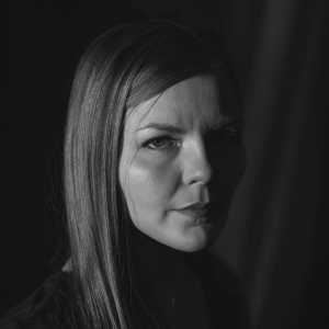 Amber Bracken Head Shot BW