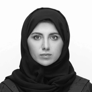 Hind Alraeesi Head Shot BW